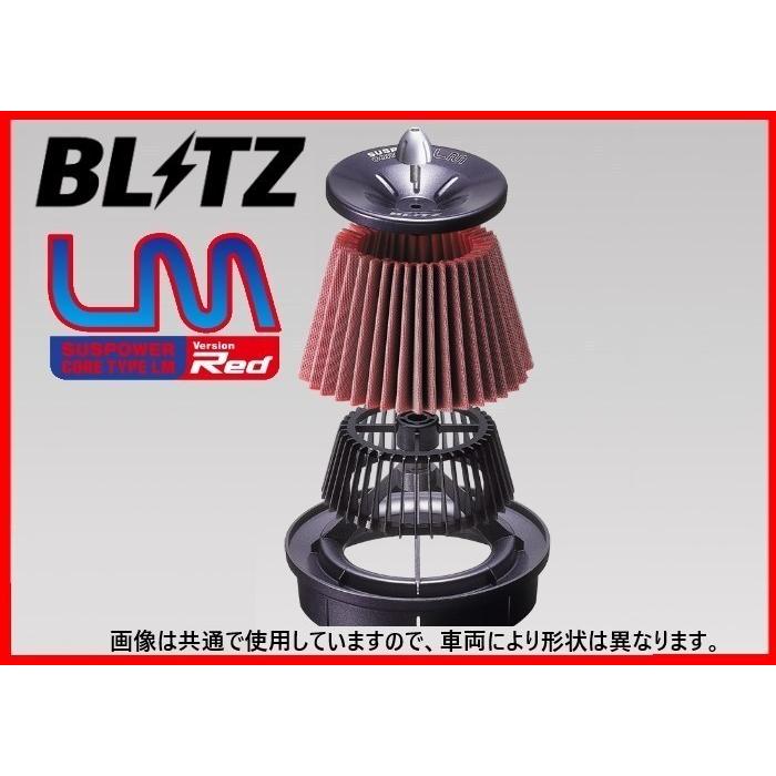 BLITZ ブリッツ SUSパワーLM エアクリーナー (レッド) インプレッサWRX 