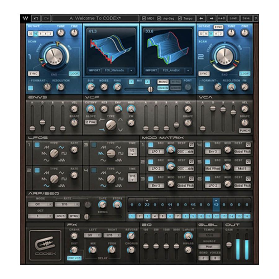 WAVES Codex Wavetable Synth [メール納品][メーカープロモーション 6/8まで] | 