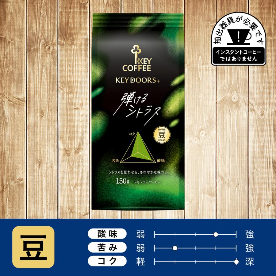 KEY DOORS＋ セール コーヒー豆 DOORS+ 弾けるシトラス 豆 150g × 5個