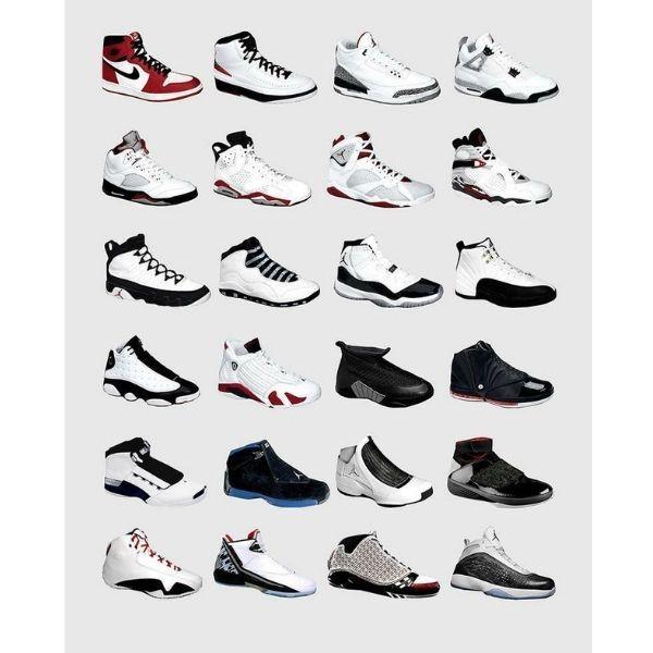 Nike Air Jordan スニーカーポスター エアジョーダン シリーズ 16xサイズ 40 64cm X 50 8 Cmインテリア Snkrgirl Shop 通販 Yahoo ショッピング
