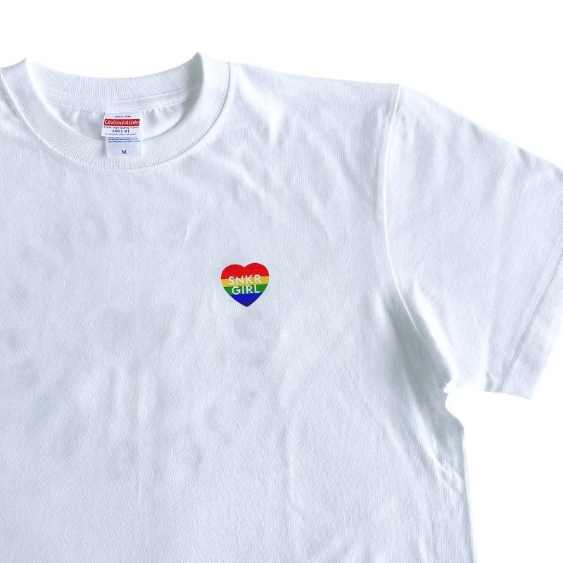 『SNKRGIRL Rainbow Tee(Back print) 』レインボーオリジナルバックプリントTシャツ｜keyoflife-plus-shop｜05