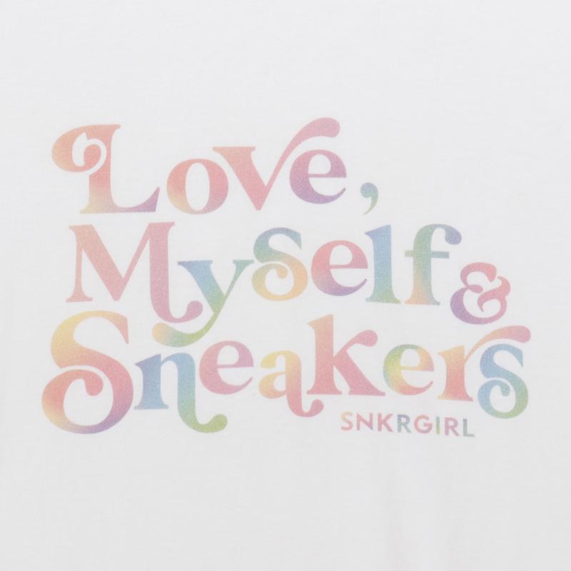 『SNKRGIRL Tee(Rainbow Logo)』スニーカーガール オリジナルTシャツ /  レインボーロゴ｜keyoflife-plus-shop｜02