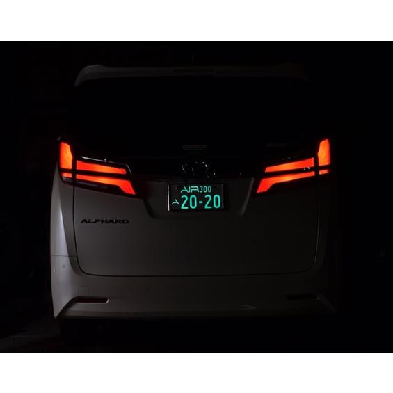 AIR (エアー) LED字光式ナンバープレート 国交省認定 前後2枚セット