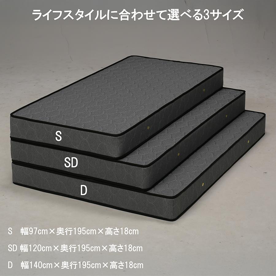 ボンネルコイルマットレス ダブル 厚さ18cm 高反発 しっかり 硬め 寝心地 通気性 コスパ ベッドマットレス スプリングマットレス マットレス 安定 ベッド用