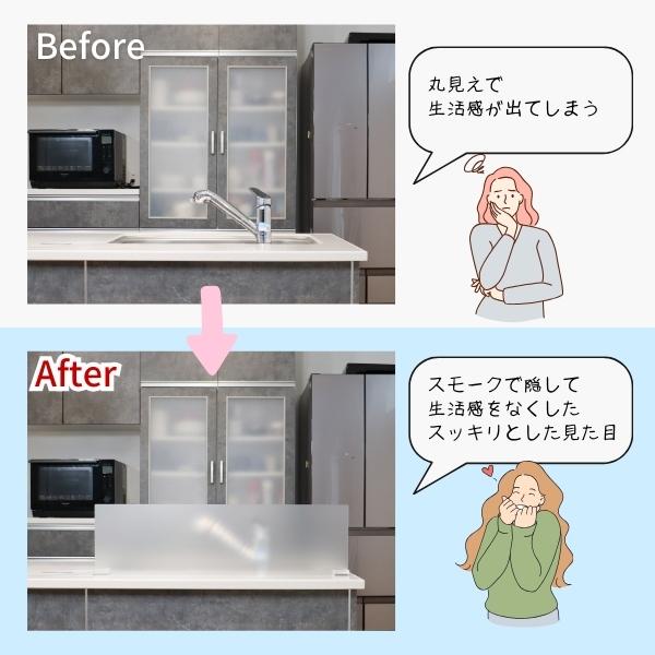 アクリル 水はね防止 パネル 幅 90cm 高さ 25cm ガード 目隠し 半透明 