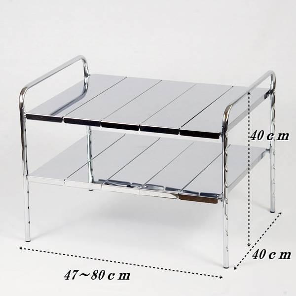 シンク下 ラック 2段 収納 シンク下収納ラック 観音開き 台所 : Key