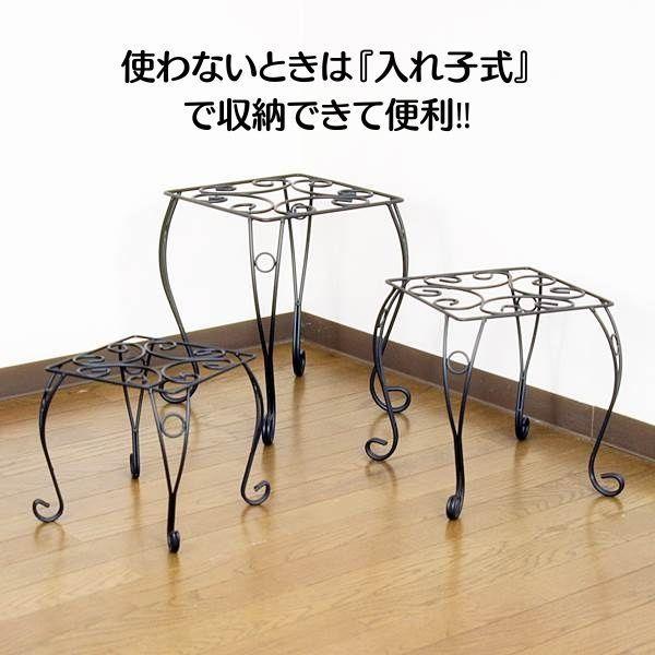 お値下げ！花台 三個セット アイアン インテリアに！ フラワースタンド アイアン 花台 3個セット おしゃれ アンティーク調