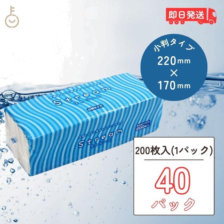 太洋紙業 ストリーム エコノミー 小判 200枚 ×40 水に流せるペーパータオル ペーパータオル ペーパー paper タオル ポイント消化 爆買 | 太洋紙業