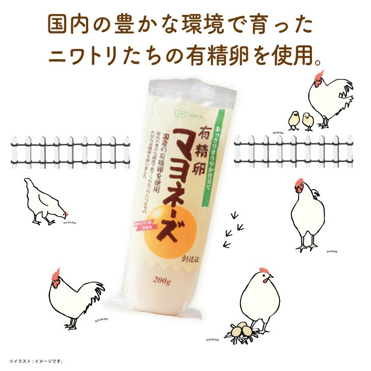無添加 有精卵 マヨネーズ 200g 1本 創健社 マヨネーズ 無添加マヨネーズ マヨネーズ 無添加 国産有精卵100%使用 ポイント消化 爆買 | 創健社 | 02