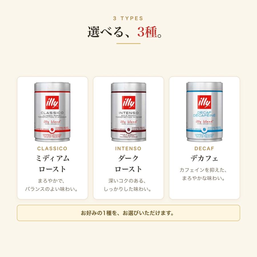 イリー ブレンド豆 選べる1種 6個 illy  ミディアムロースト ダークロースト デカフェ ブレンド コーヒー豆 まとめ買い ランキング ポイント消化 爆買 | illy | 02
