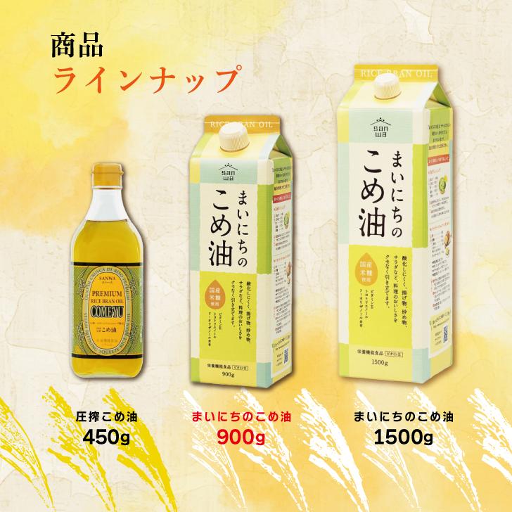 こめ油 こめあぶら 国産 三和油脂 まいにちのこめ油 900g 6本 米