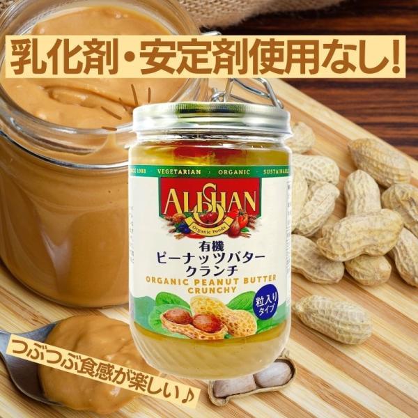 ALISHAN（アリサン） ピーナッツバター クランチ 454g 2個 有機