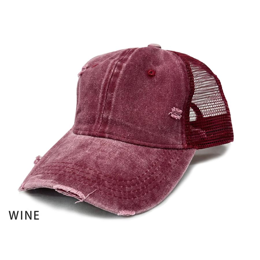 帽子 キャップ メンズ レディース  メッシュキャップ ウォッシュ加工 ダメージ加工 大きめ 深め スポーツ 男女兼用 野球帽 |  | 12