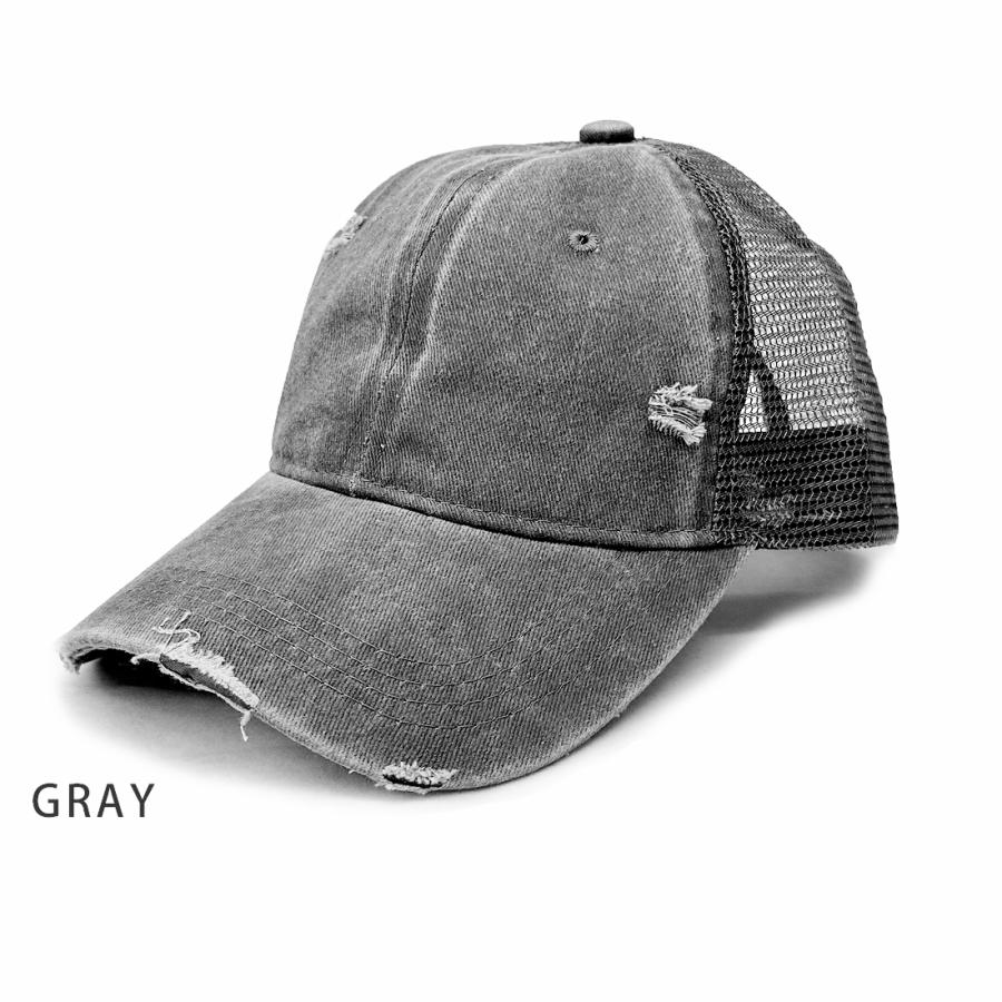 帽子 キャップ メンズ レディース  メッシュキャップ ウォッシュ加工 ダメージ加工 大きめ 深め スポーツ 男女兼用 野球帽 |  | 15
