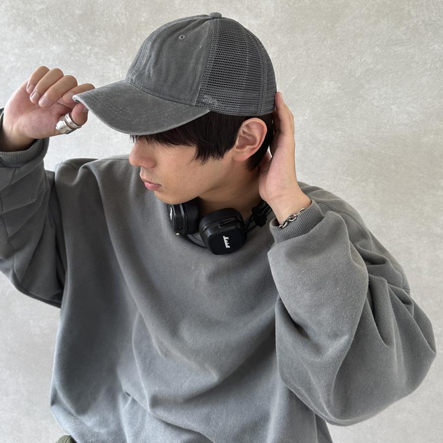 帽子 キャップ メンズ レディース  メッシュキャップ ウォッシュ加工 ダメージ加工 大きめ 深め スポーツ 男女兼用 野球帽 |  | 02