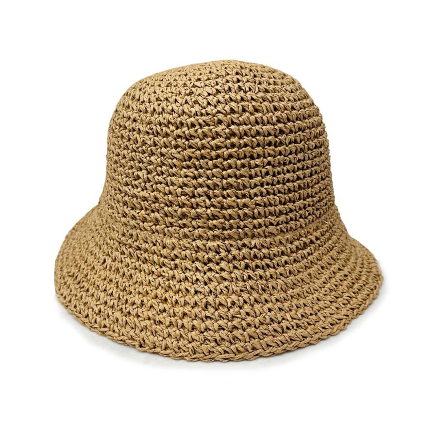 帽子 ハット HAT クローシュハット クローシェハット  メンズ レディース ペーパークローシュハット HAT 折り畳み 折りたたみ UV 大きめ サイズ調整夏 紫外線 |  | 04