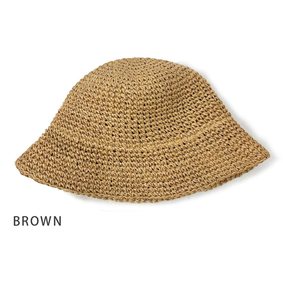帽子 ハット HAT クローシュハット クローシェハット  メンズ レディース ペーパークローシュハット HAT 折り畳み 折りたたみ UV 大きめ サイズ調整夏 紫外線 |  | 05