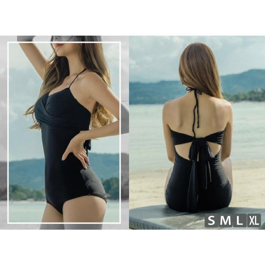 水着 ワンピース セクシー クロスバックリボンワンピース モノキニ セクシー ツイスト ホルターネック バックリボン パッド付き レディース 水着 Yund Keys Fashion 通販 Yahoo ショッピング