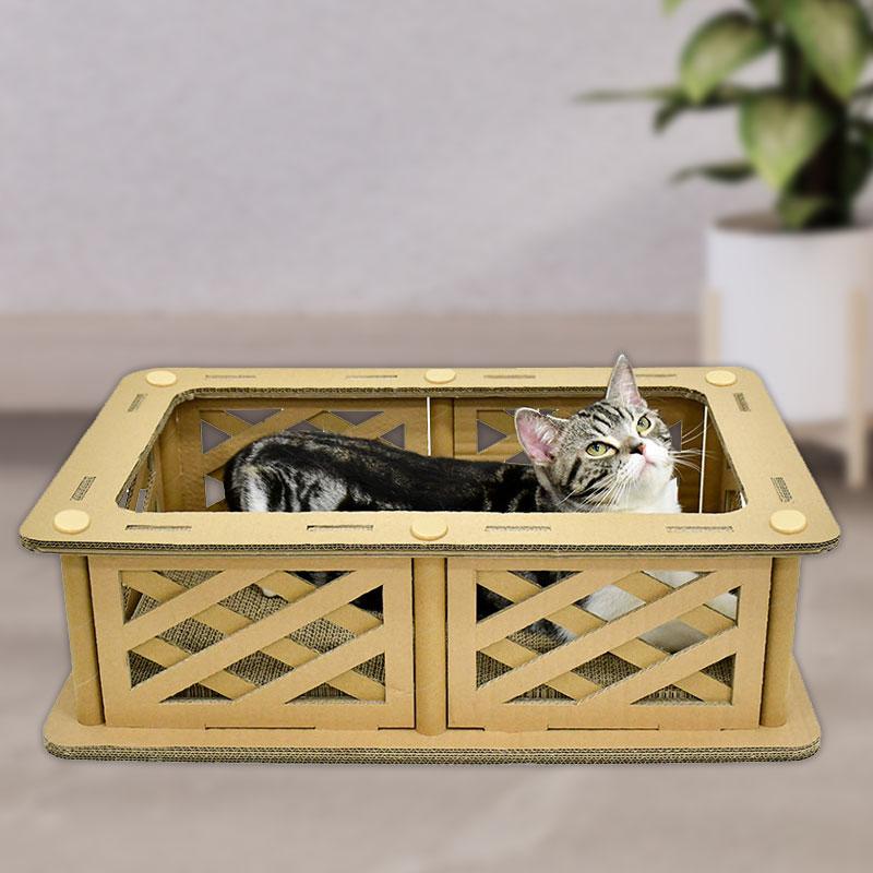 爪とぎ 猫 おしゃれ ダンボール 爪研ぎ 対策 ベッド 段ボール つめとぎ かご 籠 バスケット 猫用品 ペット用品 にゃんネイル 収穫コンテナ Cp 445 猫の爪とぎ専門店 キーテイル 通販 Yahoo ショッピング