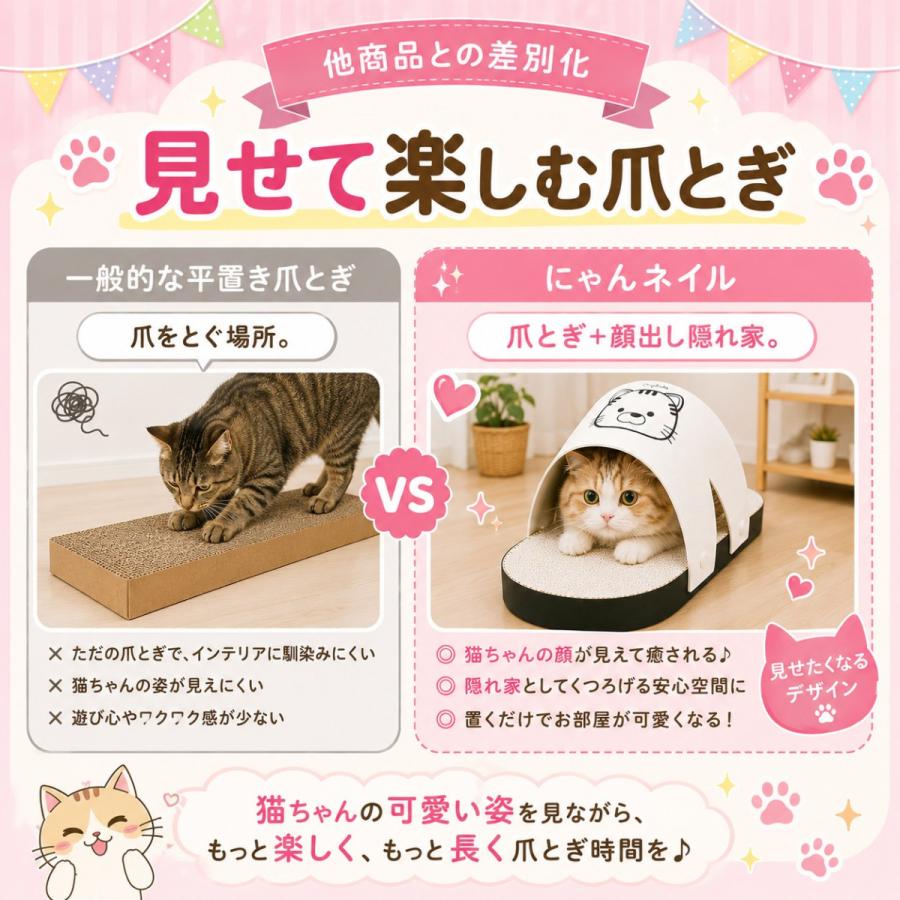 にゃんネイル 大きなスリッパ 猫 爪とぎ ダンボール 爪研ぎ 段ボール 爪みがき 猫爪とぎ 猫段ボール |  | 05