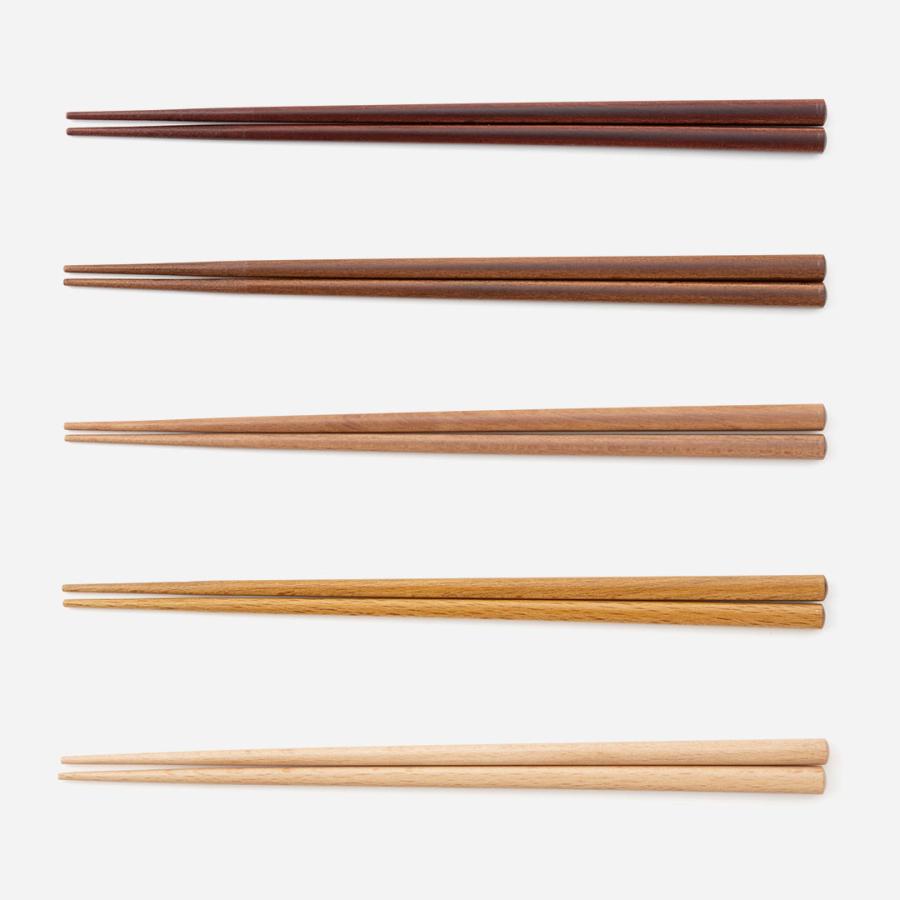 木製シンプル茶色箸 約23cm KEYUCA（ケユカ） 箸 日本製 国産 セット 木製 食洗器対応 23cm 5膳