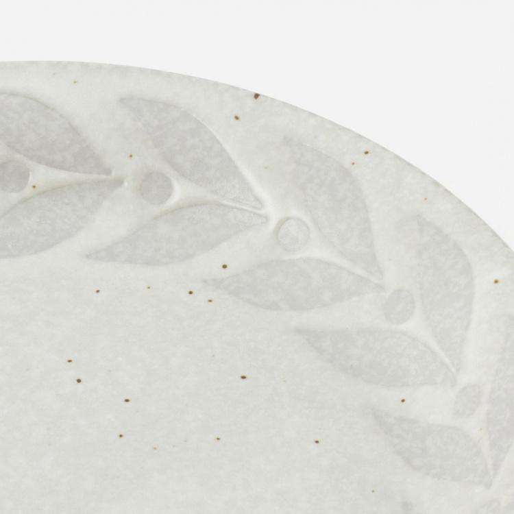 日本製 美濃焼 お皿 プレート オシャレ モダン リーフ柄[[美濃焼] ローレル プレート 16cm グレー KEYUCA ケユカ] | KEYUCA | 02