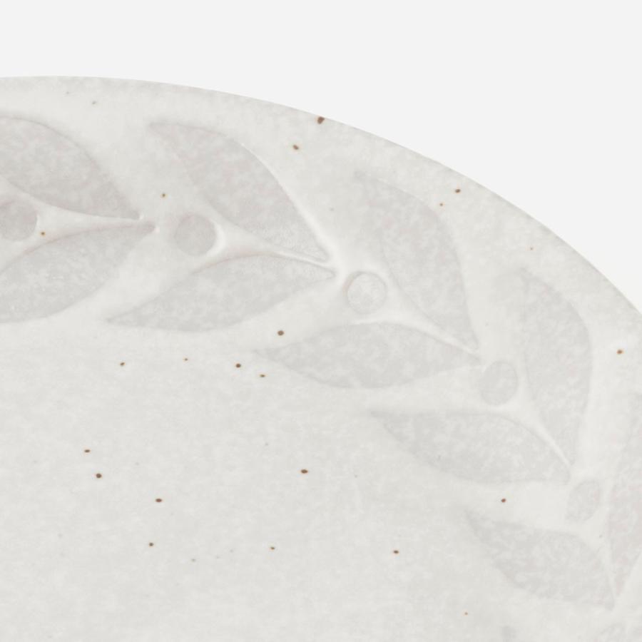 お皿 プレート 16cm 美濃焼 日本製 陶器 リーフ柄 北欧風 モダン おしゃれ 取り皿 副菜皿 食卓 ｜ KEYUCA ローレル プレート 16cm グレー ケユカ | KEYUCA | 03