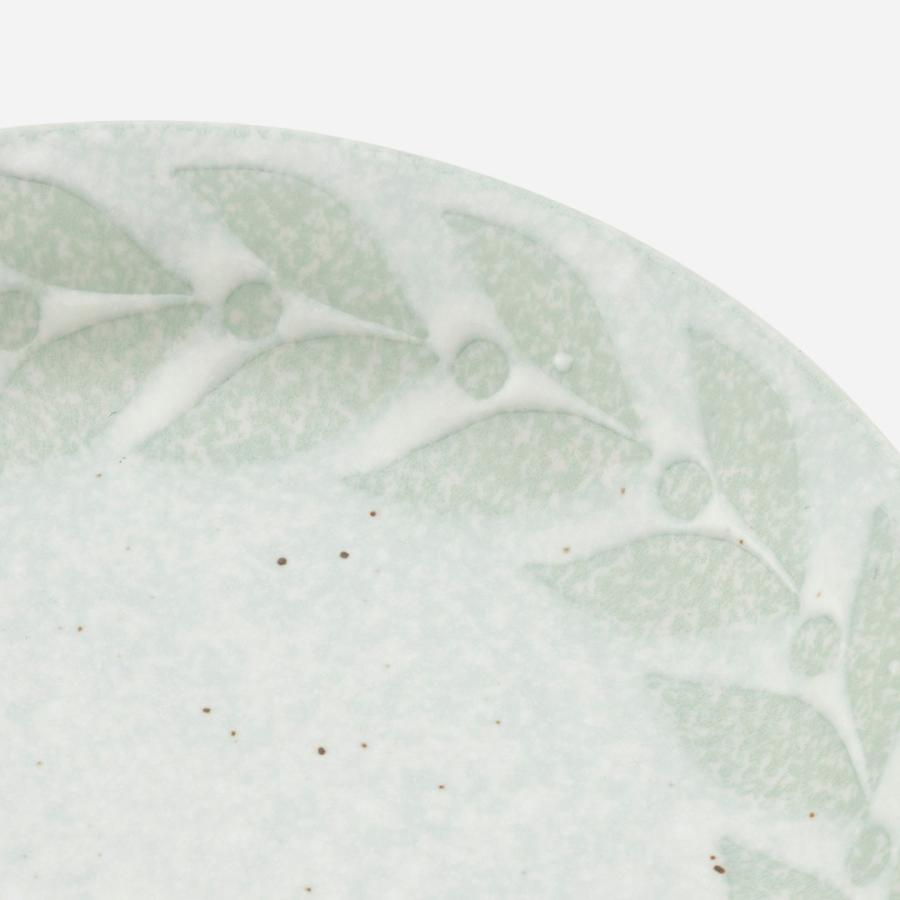 お皿 プレート 16cm 美濃焼 日本製 陶器 リーフ柄 北欧風 モダン おしゃれ 取り皿 副菜皿 食卓 ｜ KEYUCA ローレル プレート 16cm グレー ケユカ | KEYUCA | 04