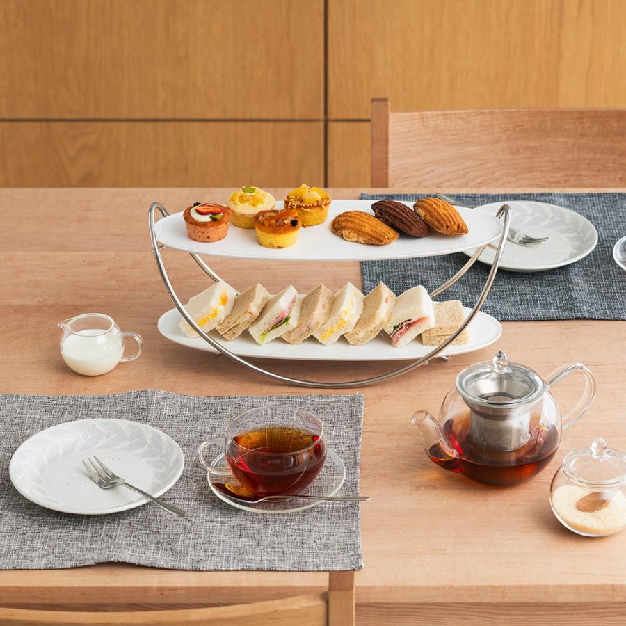 お皿 プレート 16cm 美濃焼 日本製 陶器 リーフ柄 北欧風 モダン おしゃれ 取り皿 副菜皿 食卓 ｜ KEYUCA ローレル プレート 16cm グレー ケユカ | KEYUCA | 07