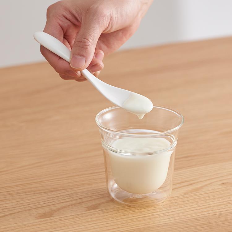 デザートスプーン 白 ホワイト 強化磁器 食洗器対応 日本製 国産 シンプル おしゃれ｜ 磁器のヨーグルトスプーン  KEYUCA(ケユカ) | KEYUCA