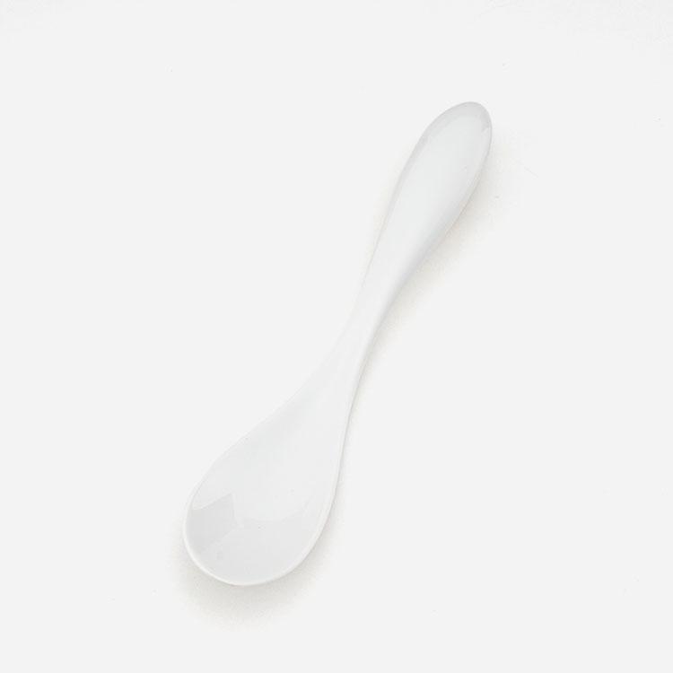 デザートスプーン 白 ホワイト 強化磁器 食洗器対応 日本製 国産 シンプル おしゃれ｜ 磁器のヨーグルトスプーン  KEYUCA(ケユカ) | KEYUCA | 01