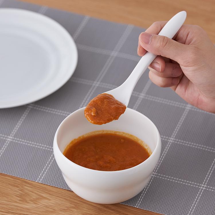 磁器のカレースプーン ホワイト 強化磁器 日本製 食洗機OK 丸み形状で食べやすい シンプルデザイン ｜ KEYUCA 磁器のカレースプーン ケユカ | KEYUCA