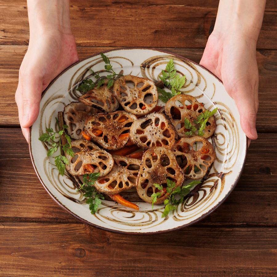 国産  食器 器 取り皿 料理皿 8寸皿 手書き｜ 瀬戸焼 筆絵馬の目皿24cm  KEYUCA(ケユカ) | KEYUCA | 07