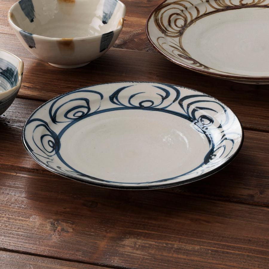 国産 食器 器 取り皿 料理皿 7寸皿 手書き｜ 瀬戸焼 筆絵馬の目皿21cm  KEYUCA(ケユカ) | KEYUCA