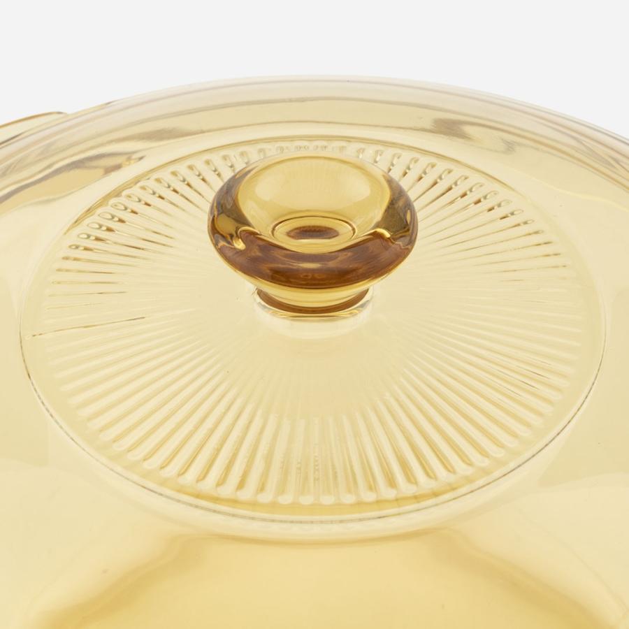 ボウル 耐熱 蓋つき ガラス 食洗器対応 電子レンジ対応 レトロ ｜ KEYUCA レンジ調理で簡単 アンバーガラスのキャセロール 850ml ケユカ | KEYUCA | 03