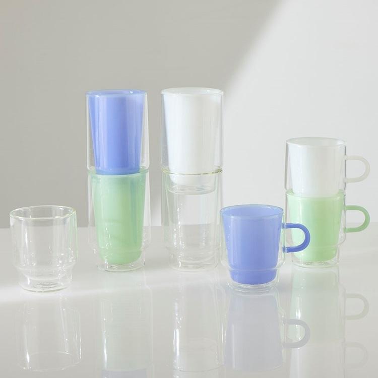 KEYUCA（ケユカ） コップ 食洗器 ガラス グラス ガラスコップ タンブラー 耐熱コップ[Crist 耐熱スタッキングカップ 230ml ...