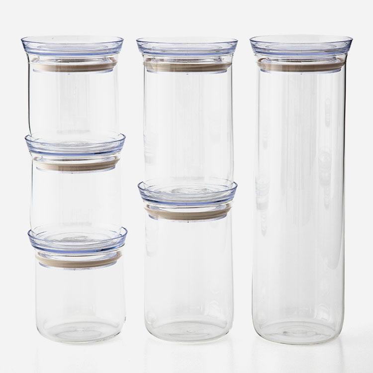 キッチン用品 保存容器 耐熱ガラス 食洗器対応 重ねて収納 無地[Hozos 耐熱ガラスキャニスター 1400ml KEYUCA ケユカ] | KEYUCA | 04
