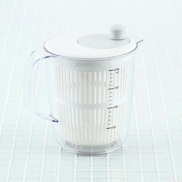 水切り器 スピナー 水切り 野菜 目盛り付き 分解して洗える 野菜水切り器 ｜ KEYUCA スリム サラダスピナー ケユカ | KEYUCA | 02