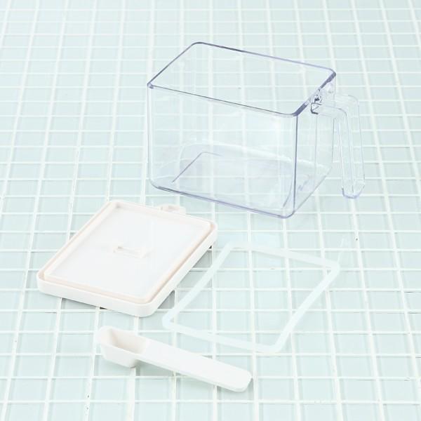 調味料ストッカー ワイド ホワイト 砂糖 塩 保存容器 大容量 スプーン収納 ｜ KEYUCA トワイロ クッキングポット ワイド ホワイト ケユカ | KEYUCA | 01