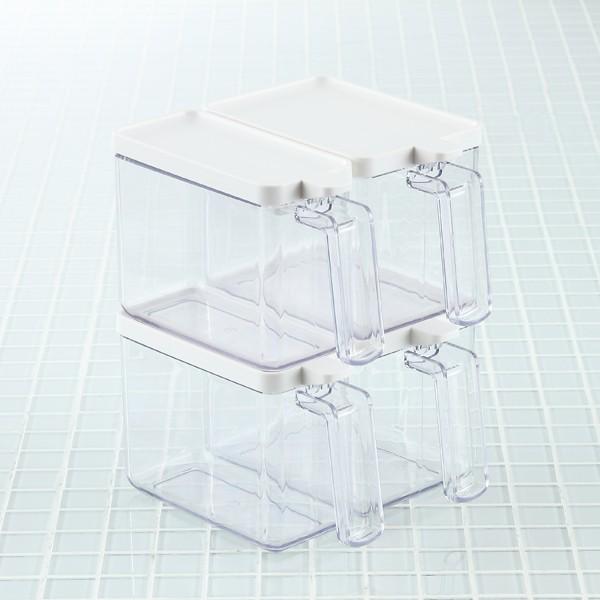 調味料ストッカー ワイド ホワイト 砂糖 塩 保存容器 大容量 スプーン収納 ｜ KEYUCA トワイロ クッキングポット ワイド ホワイト ケユカ | KEYUCA | 02