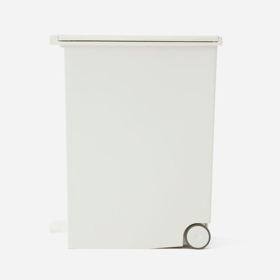 ゴミ箱 27L 両開き 蓋付き ペダル式 分別 キャスター付き スリム ごみ箱 ｜ KEYUCA 両開きダストボックス L ホワイト ケユカ | KEYUCA | 04