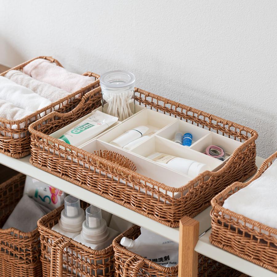 カトラリーケース 引き出し 仕切り おしゃれ 小物入れ デスク トレー ケース 収納 文房具 ｜ Re BOX 8×16cm ナチュラルホワイト KEYUCA(ケユカ) | KEYUCA | 10