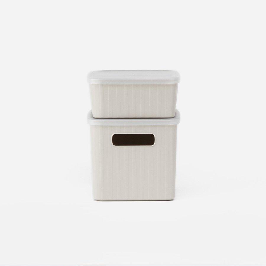 収納ボックス ソフト グレー おしゃれ 衣類収納ケース 洗面所 ｜ KEYUCA Pearno ソフトBOX スリム中深 W18×D25.7×H16cm ノーマル ケユカ | KEYUCA | 03