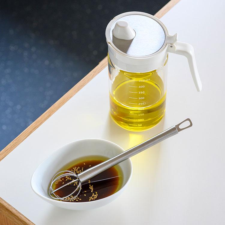 オイルさし オリーブオイル ボトル 油さし オイル容器 オイル入れ 液だれしない[Relio V オイルボトル ホワイト KEYUCA ケユカ] | KEYUCA | 08