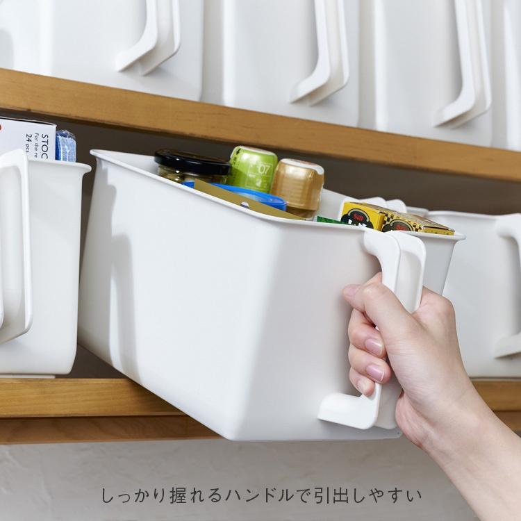 KEYUCA（ケユカ） ハンドル付きストッカー 浅型 W18×D29 収納ケース