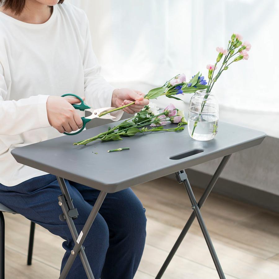 KEYUCA（ケユカ） 折りたたみテーブル デスク 幅63cm 奥行53cm 机