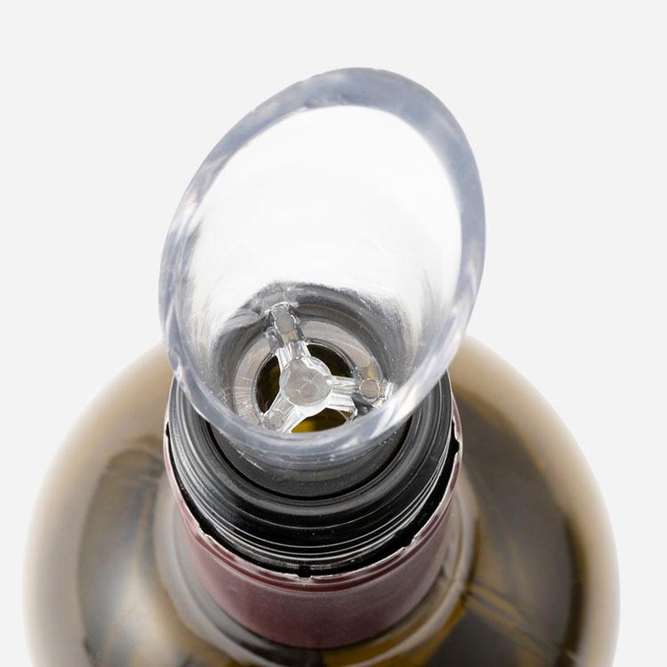 ワイン用品 キッチングッズ エアロポアラー デキャンティング 液だれ防止 注ぎ口[クリアポワラー ブラック KEYUCA ケユカ] | KEYUCA | 02