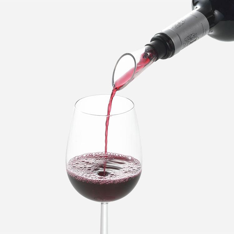 ワイン用品 キッチングッズ エアロポアラー デキャンティング 液だれ防止 注ぎ口[クリアポワラー ブラック KEYUCA ケユカ] | KEYUCA | 05