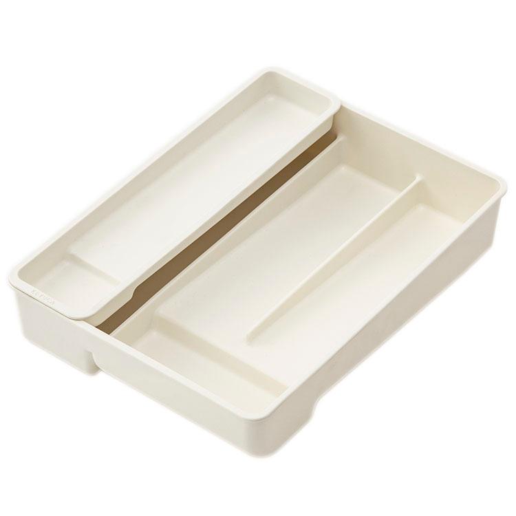 カトラリーケース カトラリートレイ カトラリー収納 箸入れ 引き出し[取り出しやすい2段カトラリーケース KEYUCA ケユカ] の商品画像