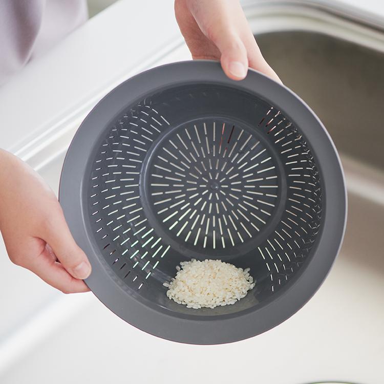 KEYUCA（ケユカ） ザルボウルセット 縦スリット 電子レンジ 食洗器対応